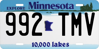MN license plate 992TMV