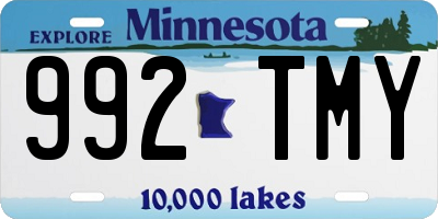 MN license plate 992TMY
