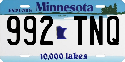 MN license plate 992TNQ