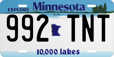 MN license plate 992TNT