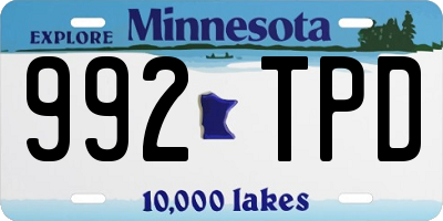 MN license plate 992TPD