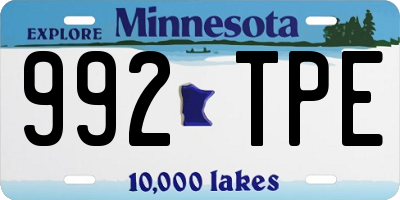MN license plate 992TPE