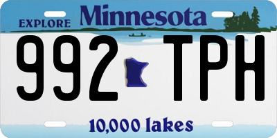 MN license plate 992TPH