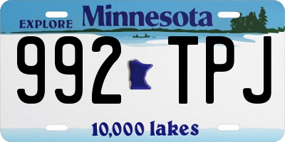 MN license plate 992TPJ