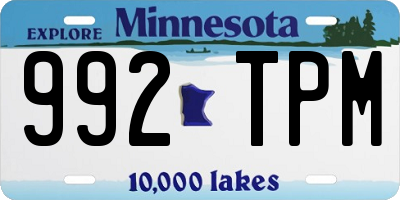 MN license plate 992TPM
