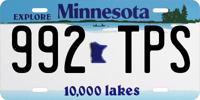 MN license plate 992TPS