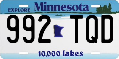 MN license plate 992TQD