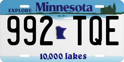 MN license plate 992TQE