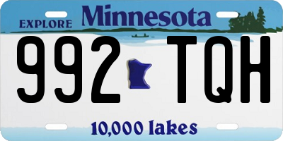 MN license plate 992TQH