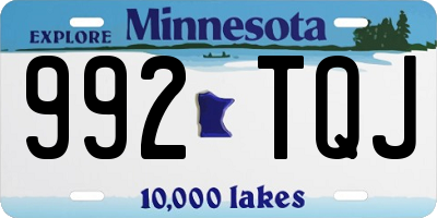 MN license plate 992TQJ