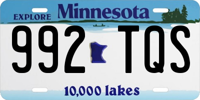 MN license plate 992TQS