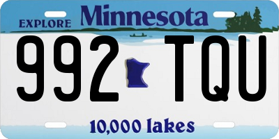 MN license plate 992TQU