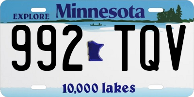 MN license plate 992TQV