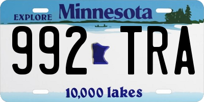 MN license plate 992TRA