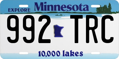 MN license plate 992TRC