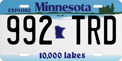 MN license plate 992TRD