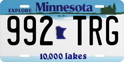 MN license plate 992TRG