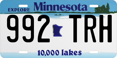 MN license plate 992TRH