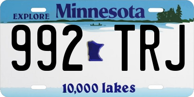 MN license plate 992TRJ