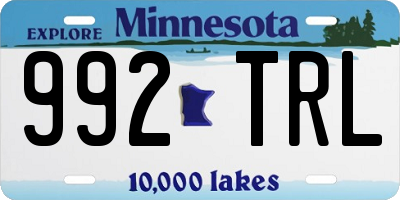 MN license plate 992TRL