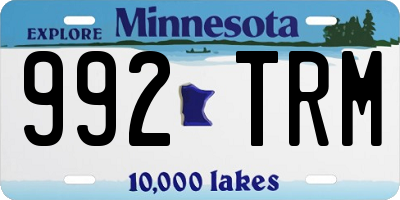 MN license plate 992TRM