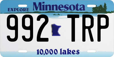 MN license plate 992TRP
