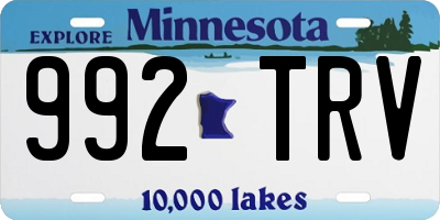MN license plate 992TRV
