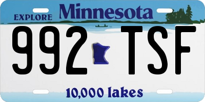 MN license plate 992TSF