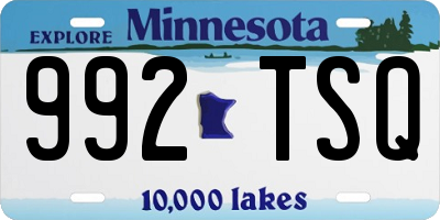 MN license plate 992TSQ