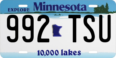 MN license plate 992TSU