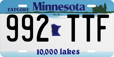 MN license plate 992TTF