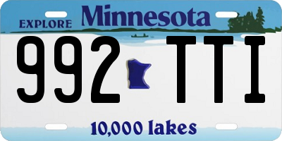 MN license plate 992TTI