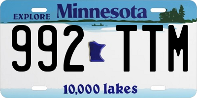 MN license plate 992TTM