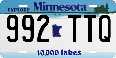 MN license plate 992TTQ