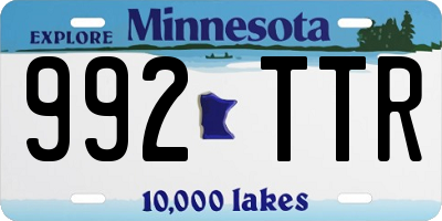 MN license plate 992TTR