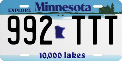 MN license plate 992TTT