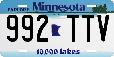 MN license plate 992TTV