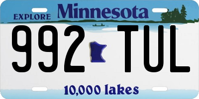 MN license plate 992TUL