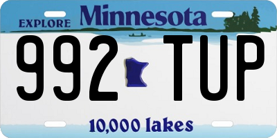 MN license plate 992TUP