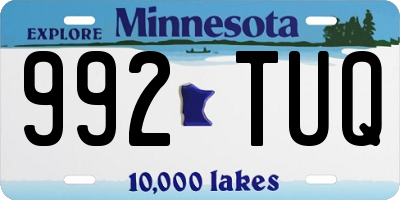 MN license plate 992TUQ