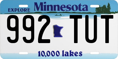 MN license plate 992TUT