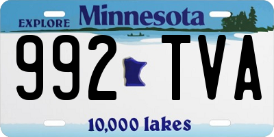 MN license plate 992TVA