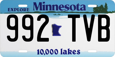 MN license plate 992TVB