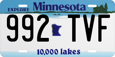 MN license plate 992TVF