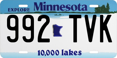 MN license plate 992TVK