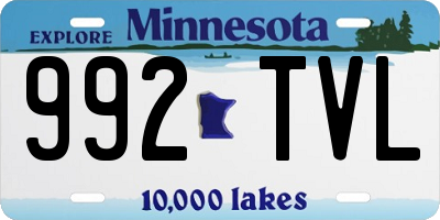 MN license plate 992TVL