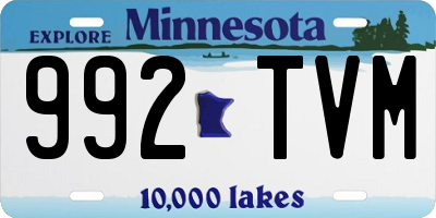 MN license plate 992TVM