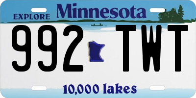 MN license plate 992TWT