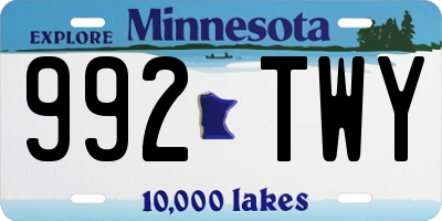 MN license plate 992TWY