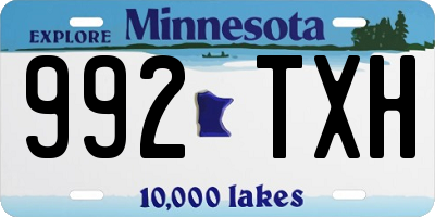 MN license plate 992TXH